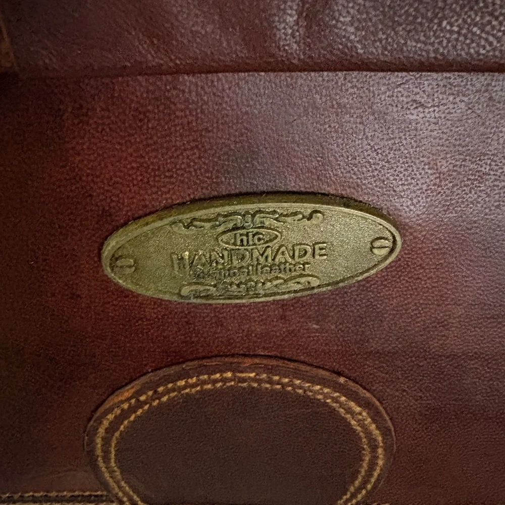 Handsome Dark Brown, Thick Leather Messenger/Laptop Bag